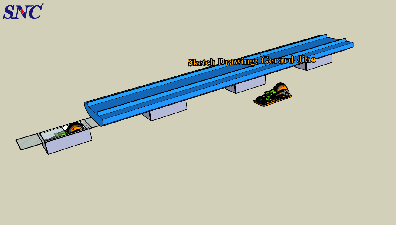 Устройство плоской тележки для обработки железобетонных трубных свай